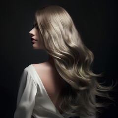 Advertising image for hair care. Generative ai