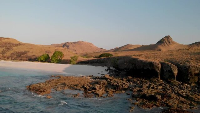 Kelapa Island Aerial Odyssey: Captivating Drone Exploration of Tropical Paradise Pulau Kelapa Bima Indonesia
