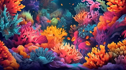 Fototapeta na wymiar サンゴ礁,Generative AI AI画像