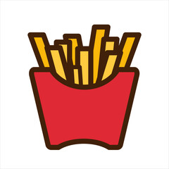 Fast food french fries vector illustration