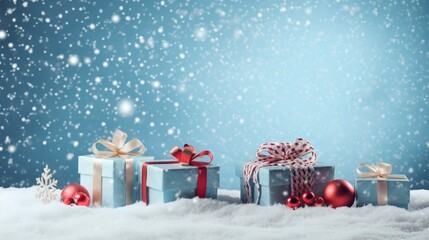 Christmas Snow Box of Gift Generative AI