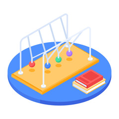 Obraz premium Isometric icon of lab experiment 