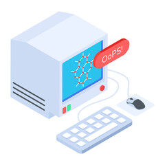 An isometric icon of online education 