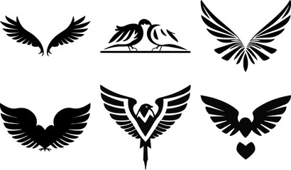 Illustration packages of various birds produced by themselves
