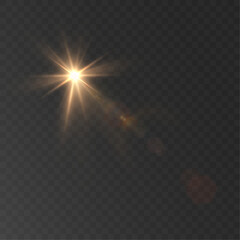 Abstract sun glare translucent glow with a special light effect. Vector blur in the movement of glowing highlights. Sun. Light effect png	