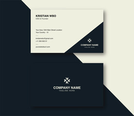 business card template. simple modern creative business card template.