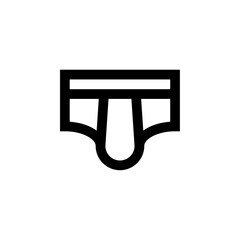 Men's and Women's Boxer Shorts icon on white background. Underpants thin line icon, undergarment and underwear sign. Vector graphics