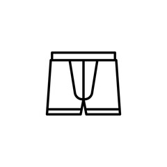 Men's and Women's Boxer Shorts icon on white background. Underpants thin line icon, undergarment and underwear sign. Vector graphics