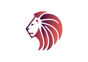 lion logo design isolated on white