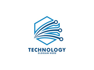 Technology logo vector, Abstract Tech Logo design template 