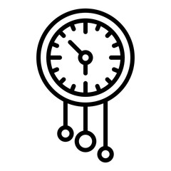 O clock icon with transparent background