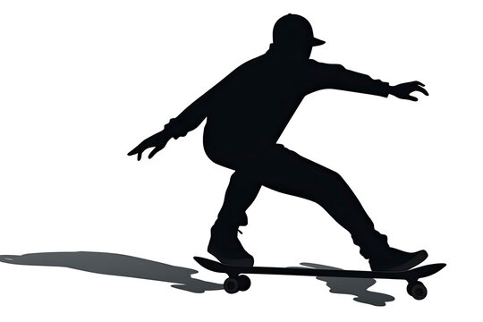 skateboarder silhouettes.AI Generative