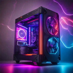 Gaming Computer with RGB Light.