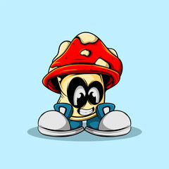 CUTE MUSHROOM VECTOR ILLUSTRATION