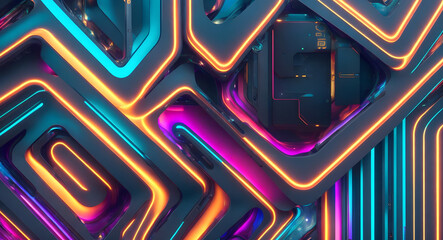 Vibrant Illuminated Script: Bright, Colorful, and Diverse Neon Sign with Glowing Letters