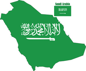  Saudi Arabia Map and Flag