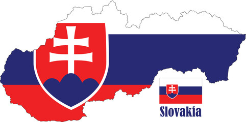  Slovakia Map and Flag