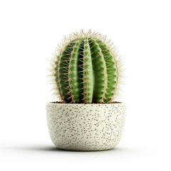 Cactus on white background. Generative AI