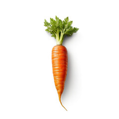 Carrots on white background. Generative AI