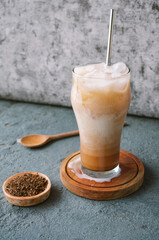 roasted milk tea with ice