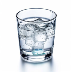 Cup of water on white background. Generative AI