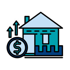 Filled Line Assets and Property design vector icon design vector line icon svg