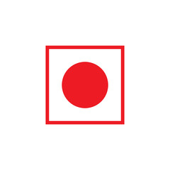 Non-Vegetarian Symbol. Non-Vegetarian Symbol. Non-Veg Icon. Red Sign for Packaged Food and Products. Vector Food Icon Symbol.