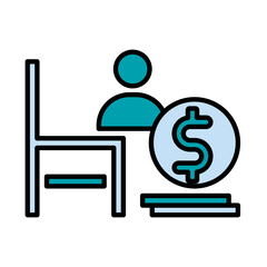 Filled Line Pension design vector icon design vector line icon svg