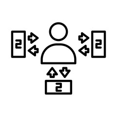 Secondary need design vector icon design vector line icon svg