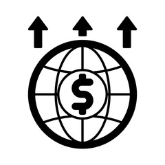Solid Line Economy Up design vector icon design vector line icon svg