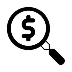 Solid Line Money Search design vector icon design vector line icon svg