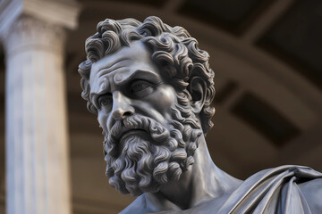 Thales of Miletus, Ancient Greek pre-Socratic philosopher. Generative AI. - obrazy, fototapety, plakaty
