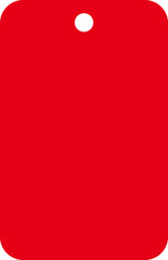 Red price tag. Special offer shopping discount label. Retail paper sticker. Blank promotional sale badge. Vector illustration.