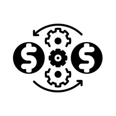 Solid Money Turnover  design vector icon design vector line icon svg