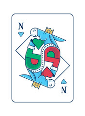 poker card with donkey Italy Naples