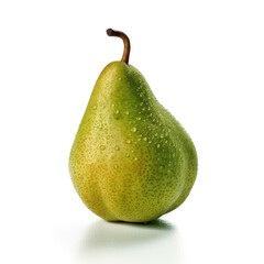 Pear fruit on white background. Generative AI