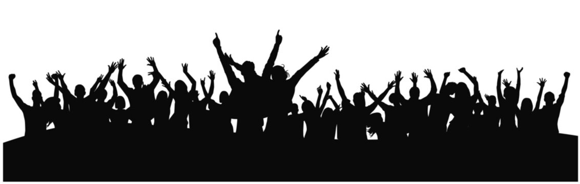 Cheering crowd at a concert. People raising hand at the concert, crowd concert