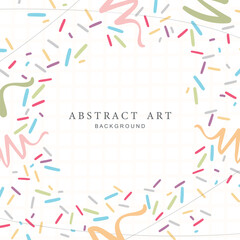 Trendy abstract square art templates. Vector fashion backgrounds.