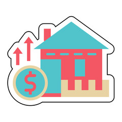Sticker Assets and Property design vector icon design vector line icon svg