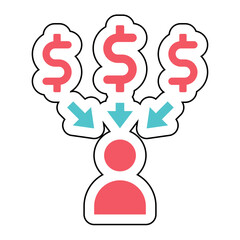 Sticker Wholesale design vector icon design vector line icon svg