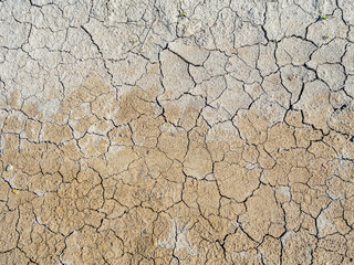 Dry patch of land with a pattern