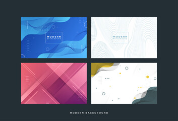 Abstract background, Memphis concept, gradation,4 set collection,eps 10