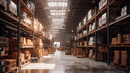 Obraz premium Warehouse. Generative AI
