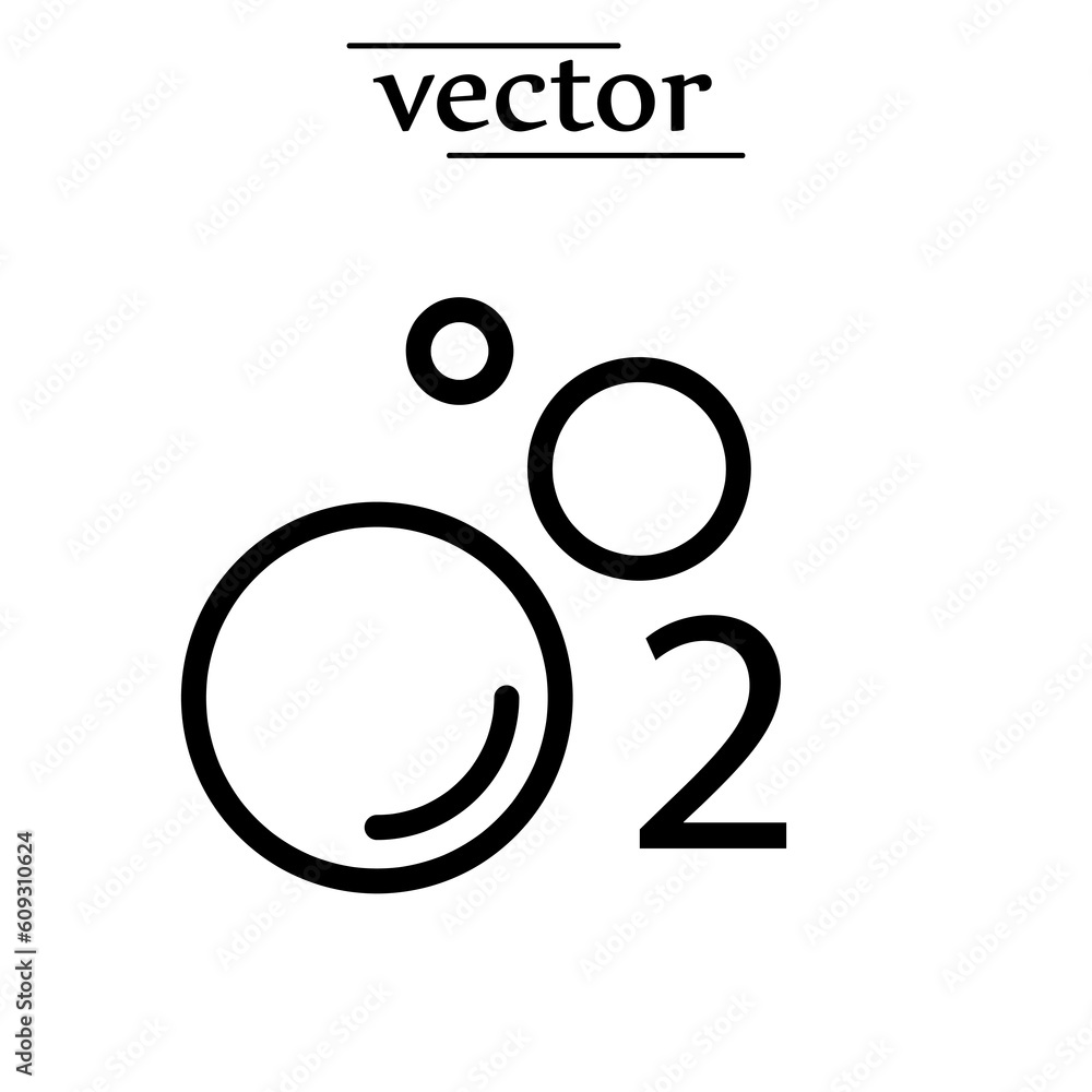 Poster oxygen o2 icon, vector illustration on white background..eps