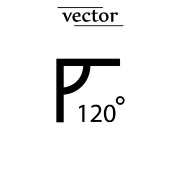  120 degree angle icon led light vector illustration on white background..eps