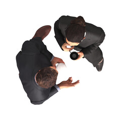 Speaking couple_top view