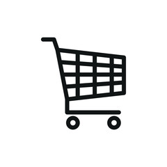 shopping cart sign symbol vector glyph icon