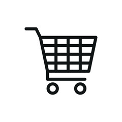 shopping cart sign symbol vector glyph icon