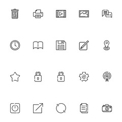 User interface icons set