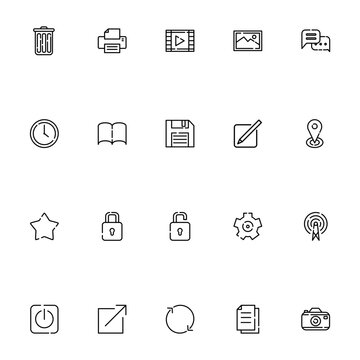 User interface icons set